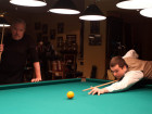 Матч по бильярду среди звезд кино, эстрады и металлургов 